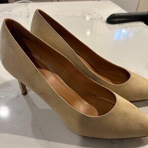 8.5 J. Crew Micro-Suede Pumps Heels- Saddle Brown Tan